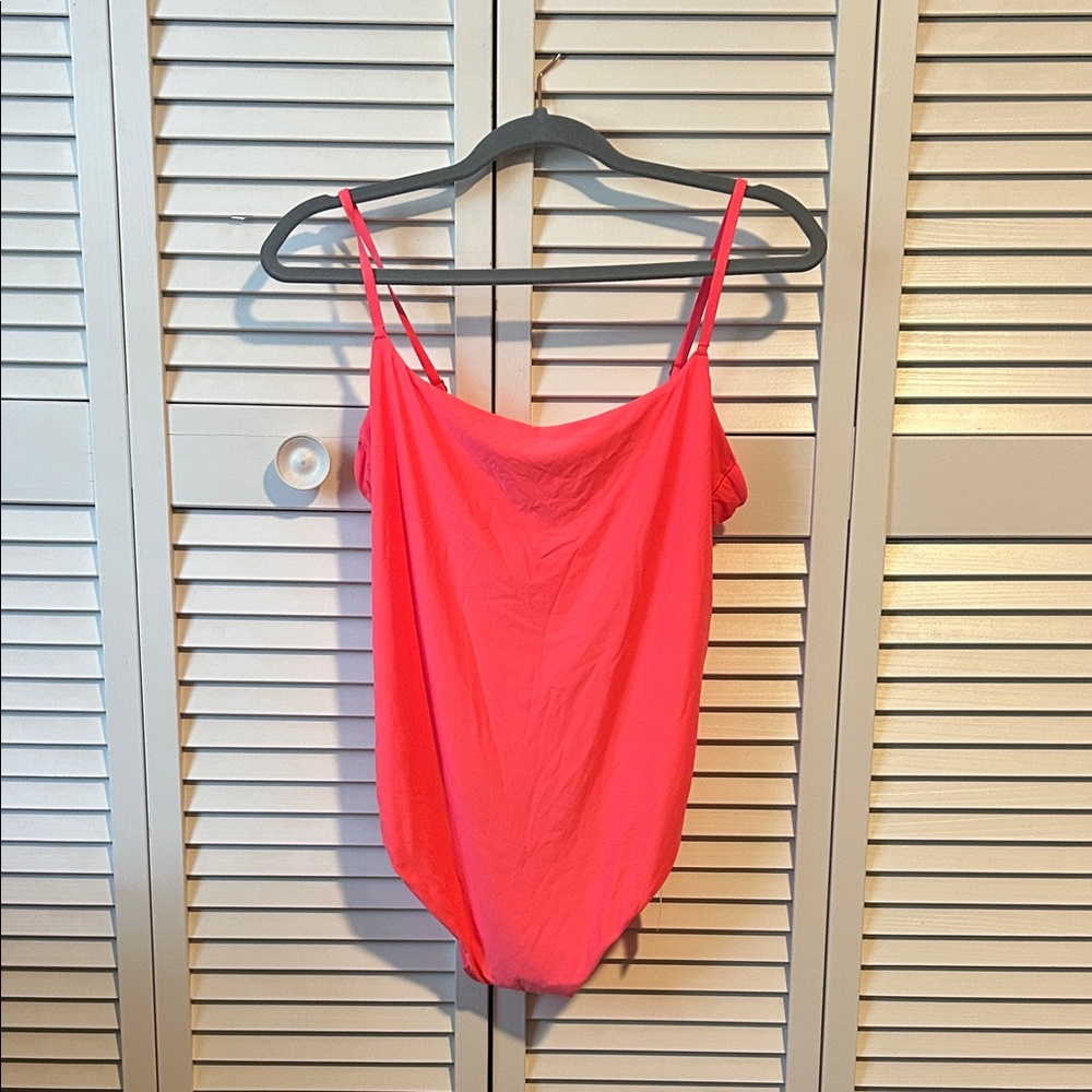 AERIE SMOOTHEZ SCOOP BODYSUIT NWT XL MELON/PINK